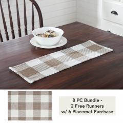 Annie Buffalo Check Portabella Runner 8x24 (8 PC Bundle)