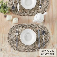 Celeste Blended Pebble Indoor/Outdoor Placemat 13x19 (8 PC Bundle)