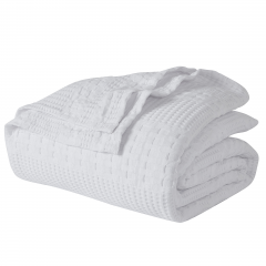 89751-Waffle-Weave-White-King-Blanket-90Lx108W-image-2