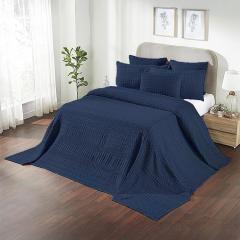 89756-Waffle-Weave-Navy-Blue-Twin-Blanket-90Lx66W-image-4