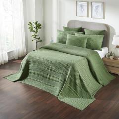89759-Waffle-Weave-Olive-Green-Twin-Blanket-90Lx66W-image-4
