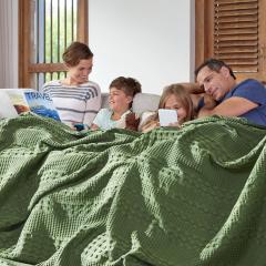 89759-Waffle-Weave-Olive-Green-Twin-Blanket-90Lx66W-image-6