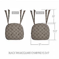 84619-Custom-House-Black-Tan-Jacquard-Chair-Pad-15.5x17-image-4