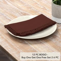 Cassidy Burgundy Napkin Set of 6 18x181 (2 PC BOGO Bundle)