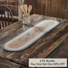 Finders Keepers Our Country Home Oval Runner 12x48 (2 PC BOGO Bundle)