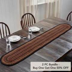 Heritage Farms Jute Oval Runner 13x72 (2 PC BOGO Bundle)