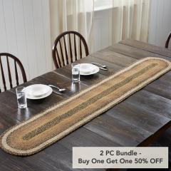 Kettle Grove Jute Runner 13x72 (2 PC BOGO Bundle)