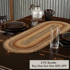 Kettle Grove Jute Runner 13x36 (2 PC BOGO Bundle)
