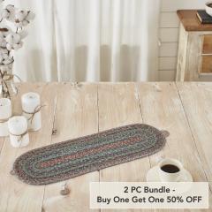 Multi Jute Oval Runner 8x24 (2 PC BOGO Bundle)