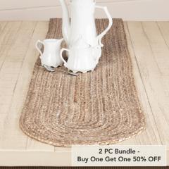 Natural Jute Runner 13x90 (2 PC BOGO Bundle)