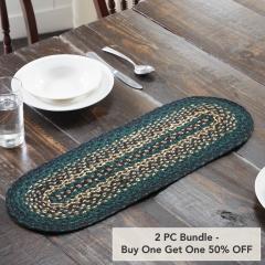 Pine Grove Jute Oval Runner 8x24 (2 PC BOGO Bundle)