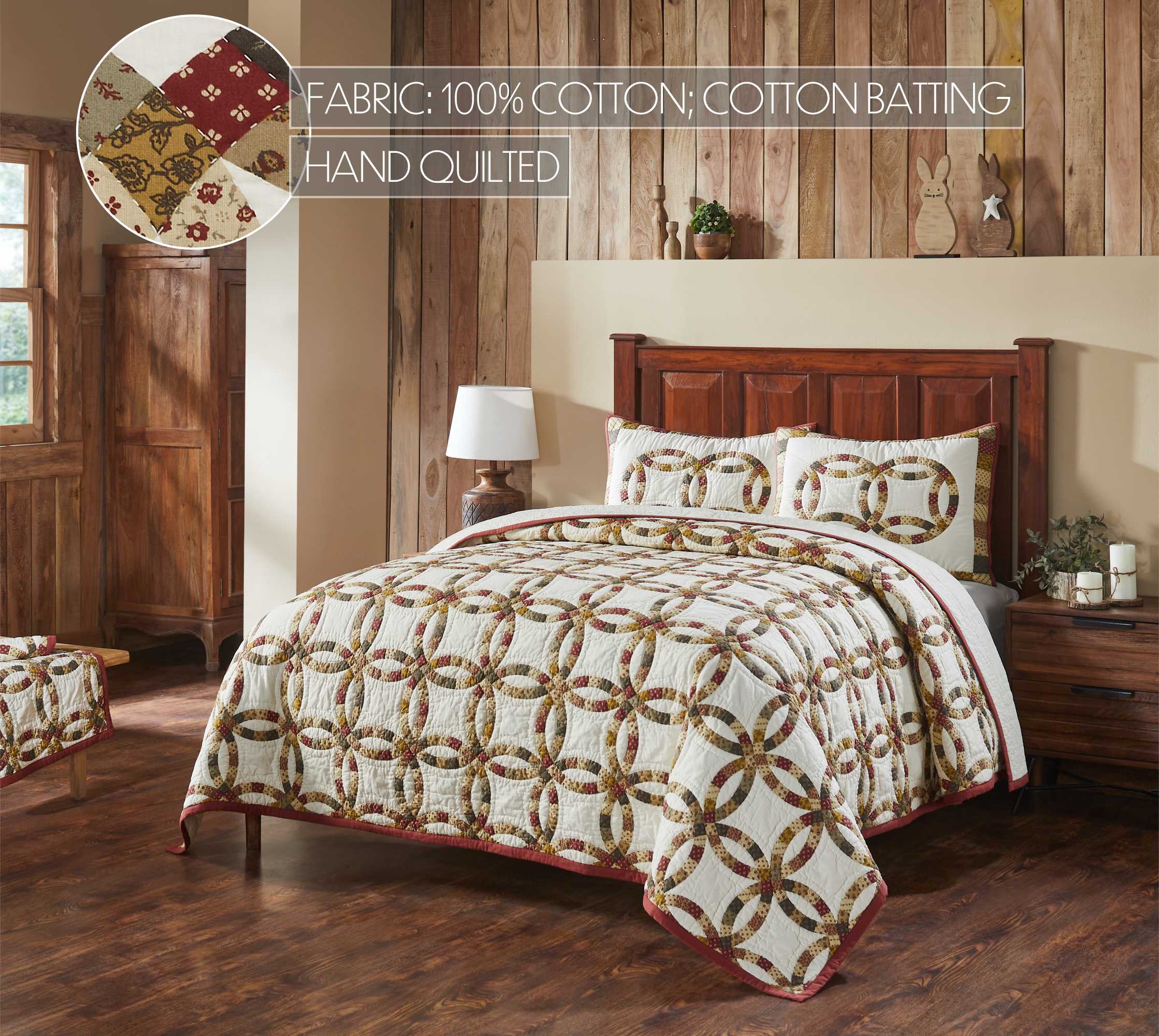 84376-Custom-House-Wedding-Rings-King-Quilt-Set-1-Quilt-110Wx97L-w-2-Shams-21x37-image-7