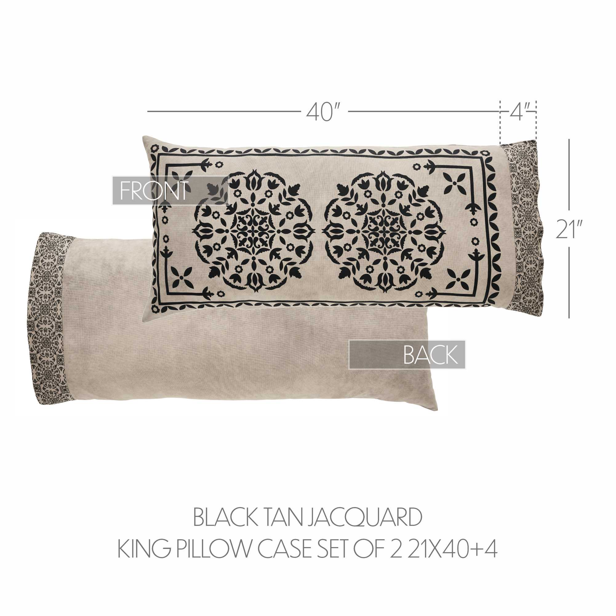 84602-Custom-House-Black-Tan-Jacquard-King-Pillow-Case-Set-of-2-21x40-4-image-4