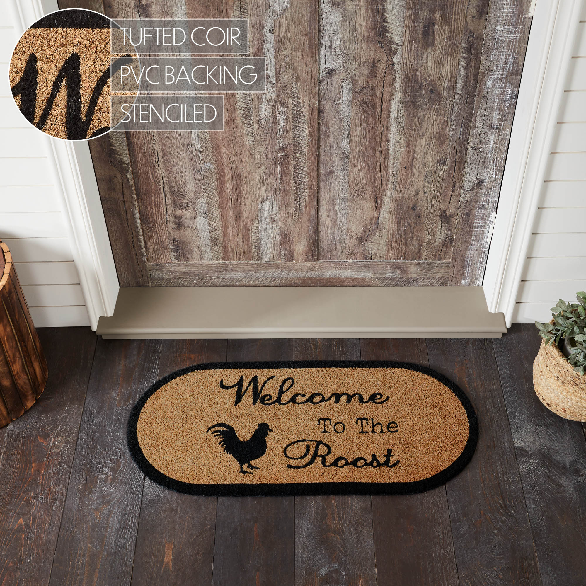 84270-Down-Home-Welcome-to-the-Roost-Coir-Rug-Oval-17x36-image-5