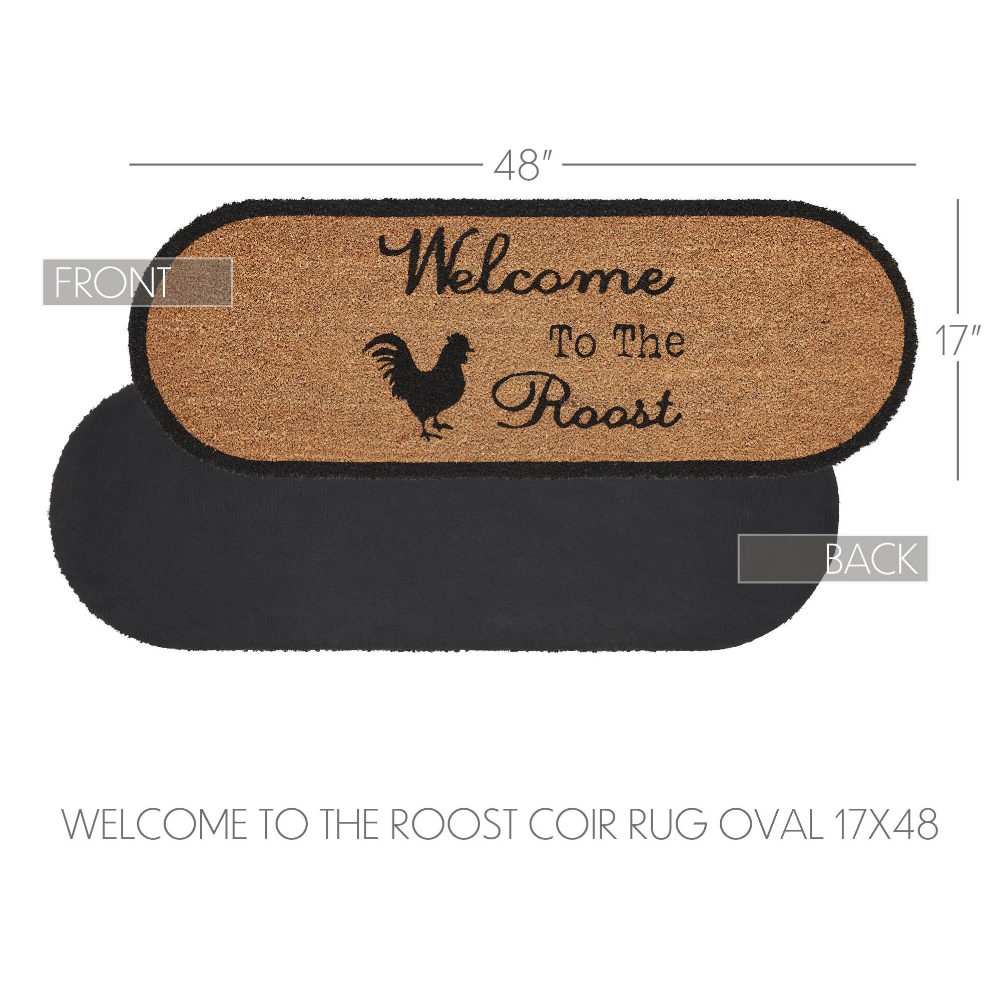 84271-Down-Home-Welcome-to-the-Roost-Coir-Rug-Oval-17x48-image-4