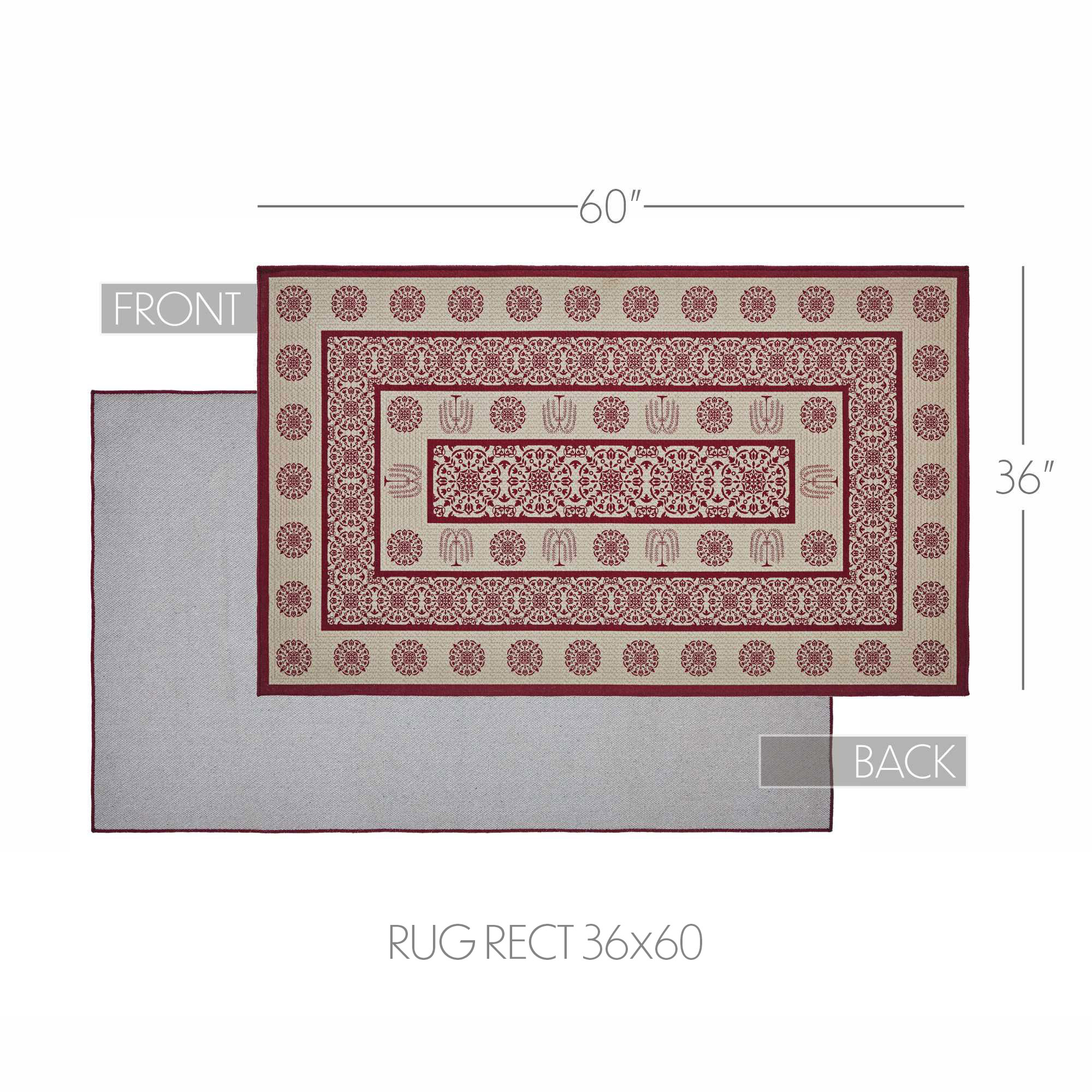 84658-Custom-House-Burgundy-Tan-Jacquard-Rug-Rect-36x60-image-4