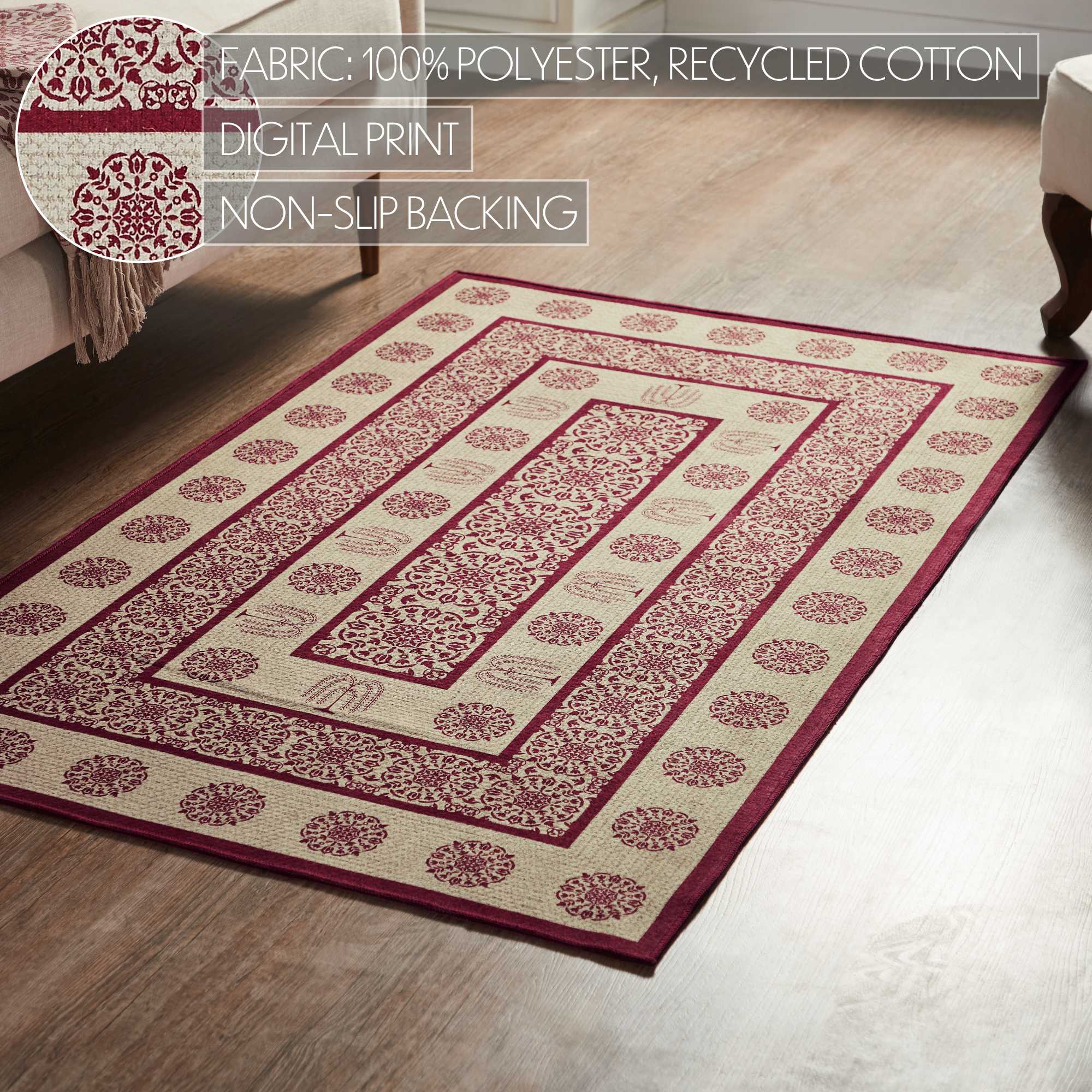 84658-Custom-House-Burgundy-Tan-Jacquard-Rug-Rect-36x60-image-5