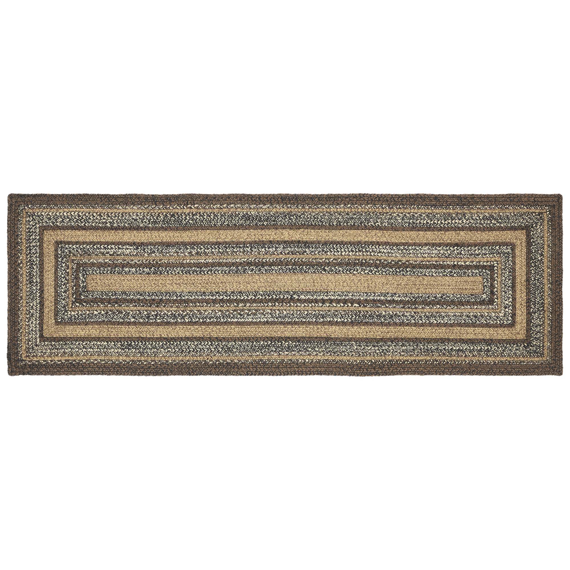 thumbnail image 2 of VHC Brands Beckham Jute Oval Rug/Runner – 22x72, Primitive Country Rustic Red/Black/Tan, Braided 2 of 4