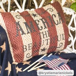 America The Beautiful Pillow 14x22