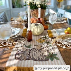 Autumn Pumpkin Patch Stripes Runner 12x72
