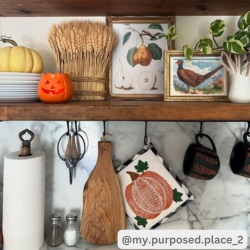 Annie Black Check Pumpkin Trivet 8x8