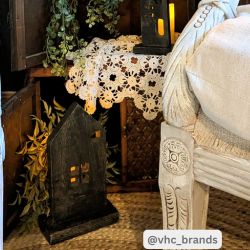 Rustic Wooden House Grey 10x5.75x3