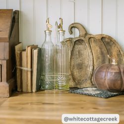 Dark Wooden Pumpkin Decorative Tray 12x13.75x1
